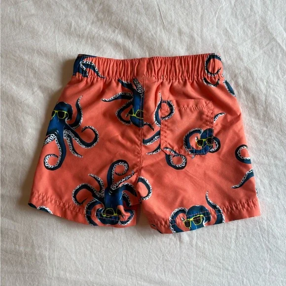 Octopus Print Baby Swim Shorts - Picture 2 of 3